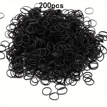 200pcs Rubber Loom Bands DIY Bracelets Wristband Silicone Rubber Hairbands Craft Kit Toys Birthday Christmas Gift Party Supplies