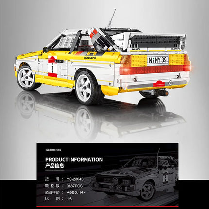 3887Pcs Technical 1:8 City Super Speed S1 Sports Car  Building Blocks Remote Control Quattro Vehicle Bricks Toys Kids Gifts