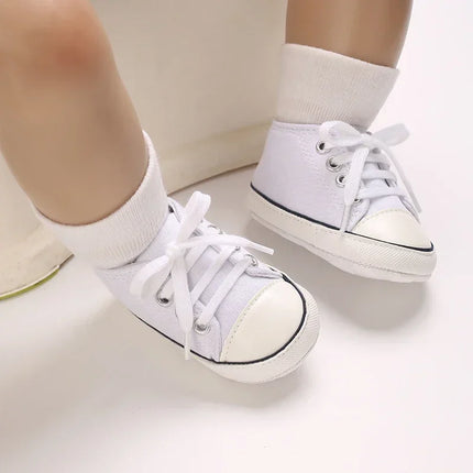 Baby Canvas Classic Sports Shoes Newborn Boys and Girls Printed Star First Walkers Shoes Infant Anti slip Baby Shoes