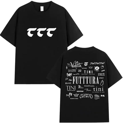 Singer TINI STOESSEL Futtura Tour New Album 2025 Graphic T-shirts Men Women Fashion Harajuku Short Sleeve Cotton Tees streetwear