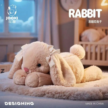 35cm New Simulated Shy Rabbit Doll Stuffed Plush Toy Cartoon Anime Cute Pillow Pillow Pillow Children's Birthday Gift Fun Doll