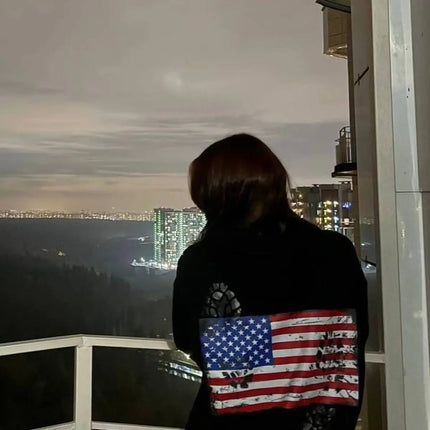 New American Flag Hoodies Men Oversized Sweatshirts Y2k Tops Streetwear Couples Hoodie Harajuku Tracksuit Women Clothing
