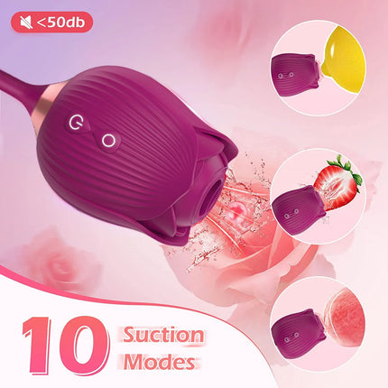 Powerful Licking Vibrator for Women Clitoral Nipple Stimulator Thrusting Dildo 2 in 1 Sex Toy for Women Adult Sex Products