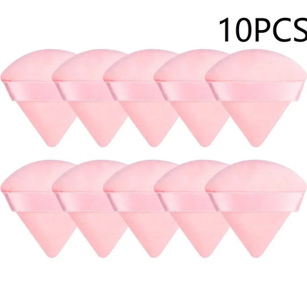 10PCS Puff Triangle Makeup Beauty Sponge Puff Triangle for Powder Makeup Blender Finger Puff Make Up Accessories Cosmetics PF03