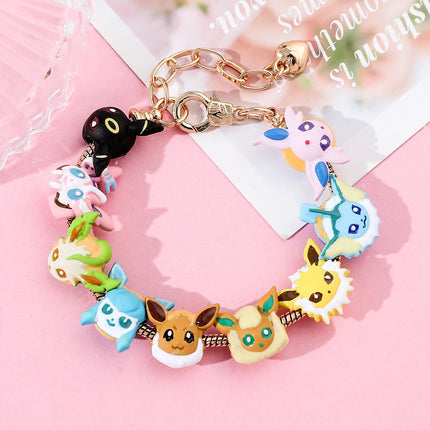 Anime Figure Eevee Pendant Cute Cartoon Enamel DIY Accessories for Women Men Festival Creative Gifts