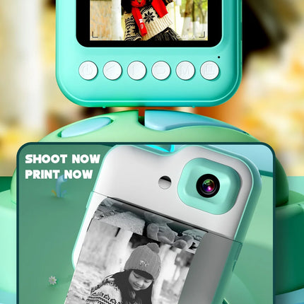 Kids Digital Camera Dual Camera HD Instant Print Camera Toys Mini Color Display Thermal Print Camera Toy Birthday Gift