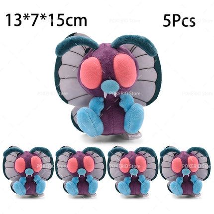 Wholesale Pokemon Plush 5Pcs/Lot Mimikyu Caterpie Oddish Garchomp Phantump Umbreon Sylveon Stuffed Animal Peluche Christmas Gift