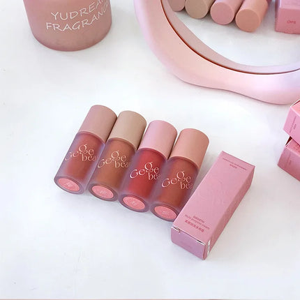 Gege Bear Smooth Multi-purpose Cream Expansion Color Blush Not Easy to Fade Nude Matte Velvet Lip Glaze