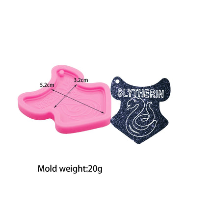 1pc Resin Magic Series Epoxy Keychain Silicone Molds Casting, DIY Fondant Cake Chocolate Mould