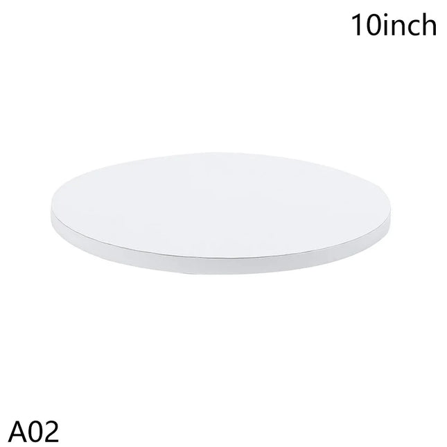 8/10/12/14inch Silvery Coated Round Cake Board Diameter Available Circle Cardboard Base Dessert Tray Mousse Cake Decor Supplies