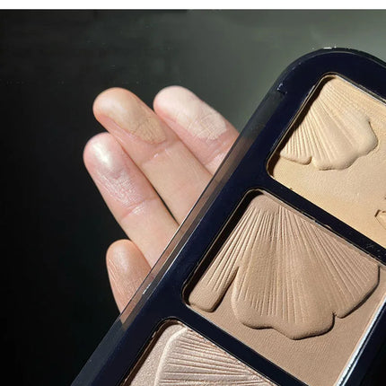 4 Color Contouring Highlighter Shading Palette Natural Nose Shadow Aegyosal Face Three-dimensional Matte Brighten Bronzer Makeup