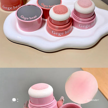 Gege Bear Puffy blush, naturally looking young, Korean style brightening and energetic, natural makeup application