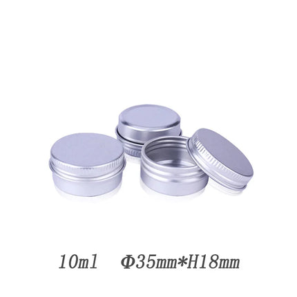 5-250ml Aluminum Tin Jars Lip Balm Container With Screw Thread Lid Candle Ceam Jar Cosmetic Tea Cans Box