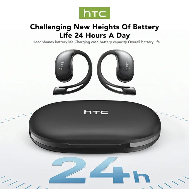 【HTC NE57】 Bluetooth V6.0 Earphones AI Translator Earbuds OWS Sport Wireless Headphones Comfort Earhooks Long Life with Mic