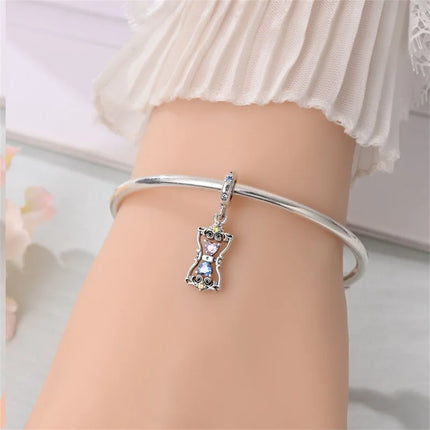 Original 925 Sterling Silver Charms Beads Cute Mushroom Unicorn Love Wings Pearl Charm for Bracelet Pendant Woman Girl Jewelry