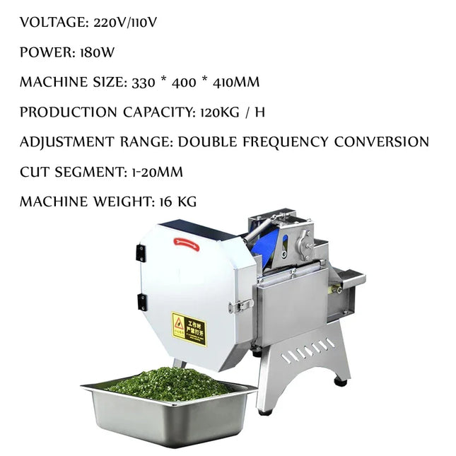 Electric Onion Chili and Chives Slicing Machine, Small Electric Vegetable Cutter, Cucumber Slicing Machine