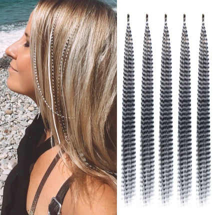 50Roots 16 Inch I-Tip Colorful Feather Hair Extension, Straight Synthetic Fiber,For carnival Music Festival,Christmas party