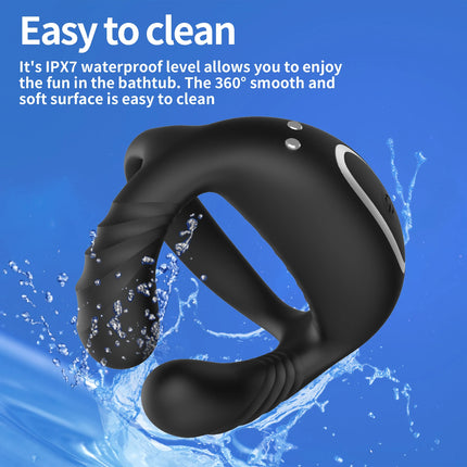 App Control Vibrator Penis Perineum for Men Silicone Cock Rings Testicle Trainer Scrotum Stimulator Massager Cockring Adult Toy