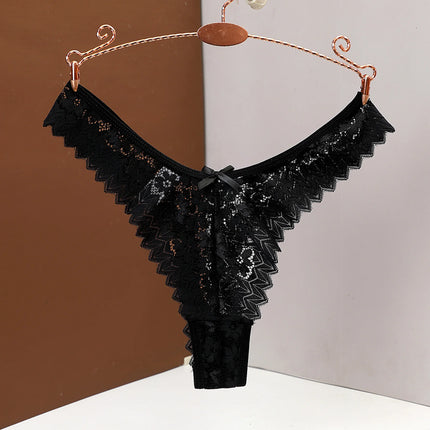 Women's Thong Sexy Low-Waist Lace Lingerie Breathable Briefs Soft Comfortable Panty Lace Underwear Butterfly