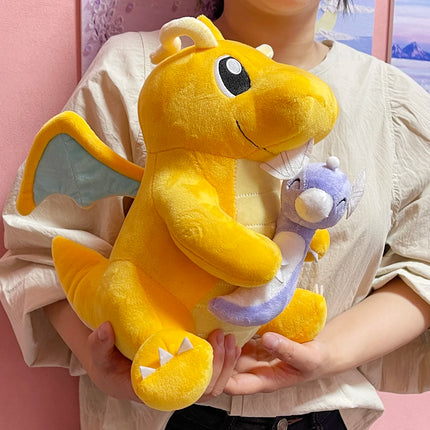 Pokemon Peluches Pikachu Plush Charizard Dragonite Holding Dratini Stuffed Doll Tyranitar Cute version Anime Peluche Toys Gifts