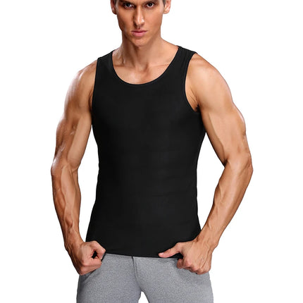 Hot Slimming Sauna Sweat Vest for Men Heat Trapping Pullover Sweat Enhancing Vest Workout Body Shaper Reduce Weight Tank Tops