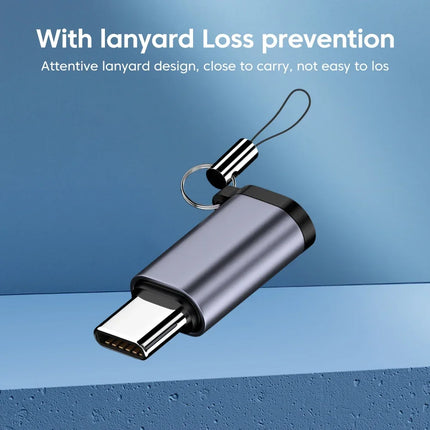 Micro USB To Type C Adapter Mini USB To USB C 480Mbps Fast Data Charging Connector USBC To Lightning Adapter for Iphone
