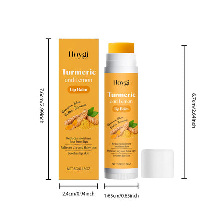 Lip Balm Care Series Lasting Moisturizing Nourishing Lip Care Lemon Turmeric Soothing Tallow Hydrating Balm for Dry Chapped Lips