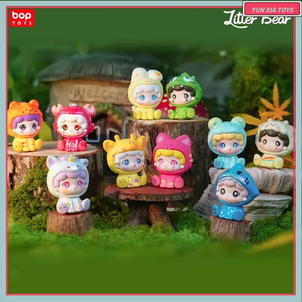 2025 Trendy Pop Litter Dot Forest Wonderland Series Transparent Color Blind Box Mini Cute Grain Desktop Ornament Toy Gift