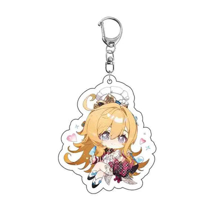 New Gensen Impact Keychain Beautiful Fashion Girl Cute Cartoon Ifa Varesa Keychains Anime Princess Pendant Key Ring Game Gift