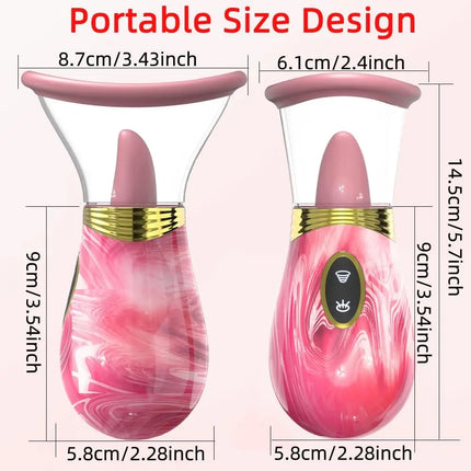 Sucking Vibrator Sex Toy for Women Clit Sucker Tongue Licking Removable Cup G Spot Nipple Vagina Clitoral Oral Vacuum Stimulator