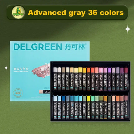 DELGREEN Artist Soft Oil Pastel Set Professional Painting Drawing Graffiti Art Crayons Washable Non Toxic 24/36/48/72 Colors