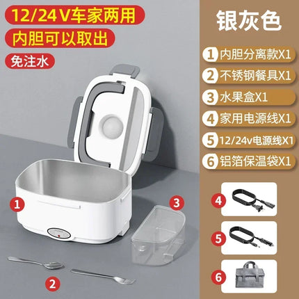 12v24v car heating lunch box large truck small microwave oven rice cooker, cooking pot plug in and keep warm to make hot meals