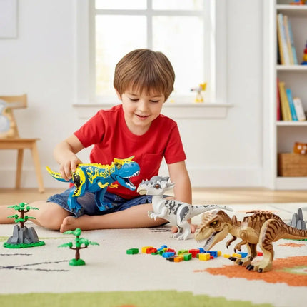 Mini Size Jurassic Dinosaur Building Brick Building Blocks Educational Design Mini T-Rex Building Toy Assemble Model