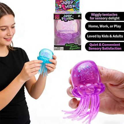 New Jellyfish Squeeze Fidget Toy Product Needoh Jellyfish Stress Relief Relax Squishy Anti-Anxiety Squeeze Object For Focus