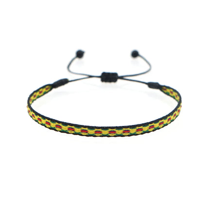 KKBEAD Wholesale Handwoven Bracelet Colombia Cloth Braided Wristband Bracelets for Women Men Gift Hippie Boho Friendship Jewelry