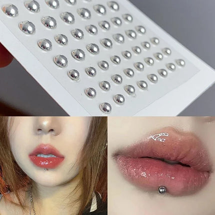 New Diamond Sticker Fake Nose Stud Self Adhesive Rhinestones Non Piercing Eye Ear Face Body Jewelry For Women Sticker Crystal