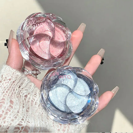 LEE INTO Dream Flower Highlight Powder Brightens and Contours Pearlescent Glitter No Flying Powder