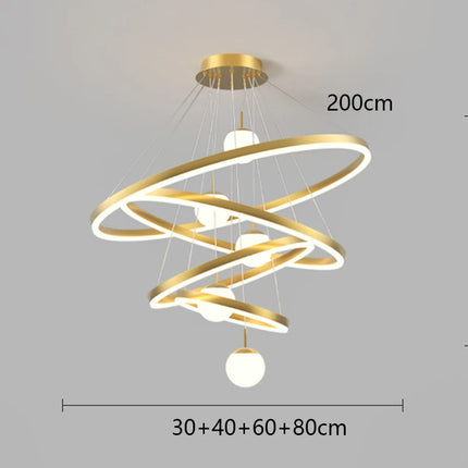 Modern home decor led lights pendant light lamps forstaircase Chandeliers for living room hanging light indoor lighting