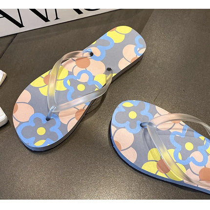 Flip Flops Trendy Summer Outerwear Fashionable Clip On Beach Slippers Anti Slip Couple'S Splint Slippers Leisure Convenience