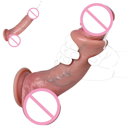 7 Inch Girth Huge Thick Dildo Dual Density Silicone Dildos with Strong Suction Cup G-spot Realistic Dildo Anal Sex Toys for Men