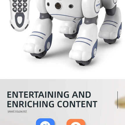 Smart Robotic Dog Toy: Voice Control, Programmable Stunt Tricks, Touch Sensing, Music & Dance, Gift for Boys Kids