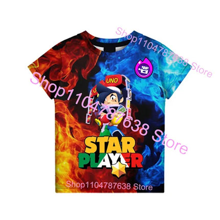 Kids Star Player Game 3D Print T-shirts Tees Summer T Shirt Boys Girls Clothing Cute Shirts Children Cute Child Tops