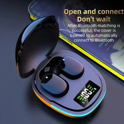 TWS Fone Bluetooth Headphones with Mic LED Display in-ear Earbuds Wireless Bluetooth Headset Noise Cancelling Earphone for phone