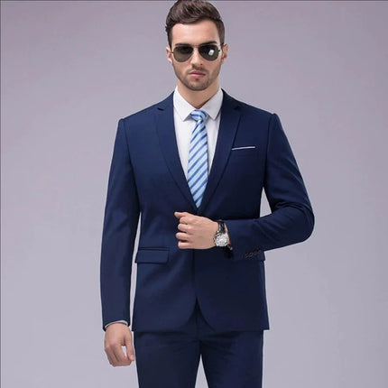 Suits For Men Wedding 2 Pieces Set Elegant Jackets Pants  Blazers Slim Fit Formal Outfit Fashion Business Classic 2025 Costume
