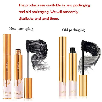 3D Mascara Eyelashes Lengthening Black Lash Eyelash Extension Eye Lashes Brush Beauty Makeup Long-wearing Gold Color Mascara