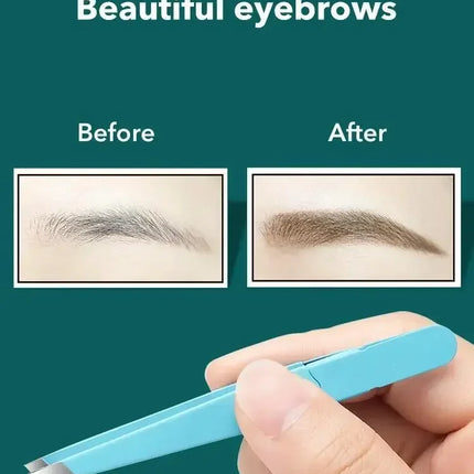 MR.GREEN  Eyebrow Tweezer Colorful Hair Beauty Fine Hairs Puller Stainless Steel Slanted Eye Brow Clips Removal Makeup Tools