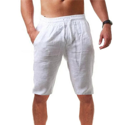 2026 new Men's Cotton Shorts Pants Male Summer Breathable Solid Color Short Trousers Fitness Streetwear S-3XL