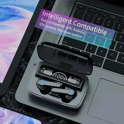 TWS Earphone M19 Intelligente Touch Control Wireless Bluetooth-compatible Headphones Waterproof LED Display With Mic