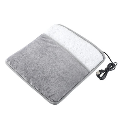 Electric Foot Heater USB Foot Heating Pad Portable Foot Warmer Heater Soft Wearable Foots Warmer Mat Home Office USB Foot Heater