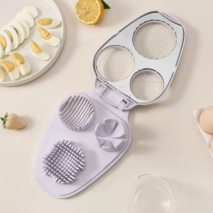 304 Stainless Steel Egg Slicer 3in1 Egg Cutter for Wedges Crushing Decorative Slicing Fruit Vegetable Slicers Kitchen Tools